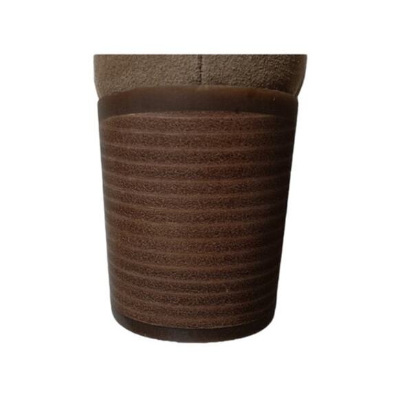 Lucky Brand Wadil Stone Taupe Suede Leather Lace up Combat Ankle Boots Booties - Picture 5 of 11